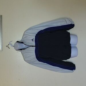 Women's Black and Whiteish Windbreaker Jacket. As Is